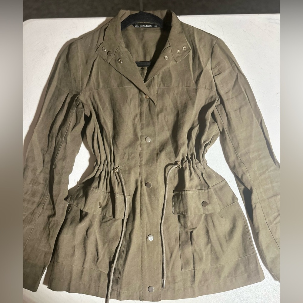 Zara Khaki Utility Jacket for Women